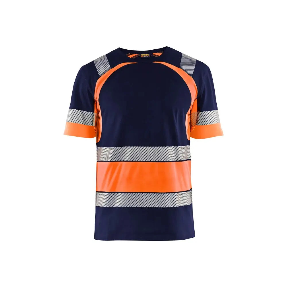 Blåkläder Highvis t-paita 34211030 - Mariininsininen/Huomio-oranssi / 4XL - Blåkläder työvaatteet