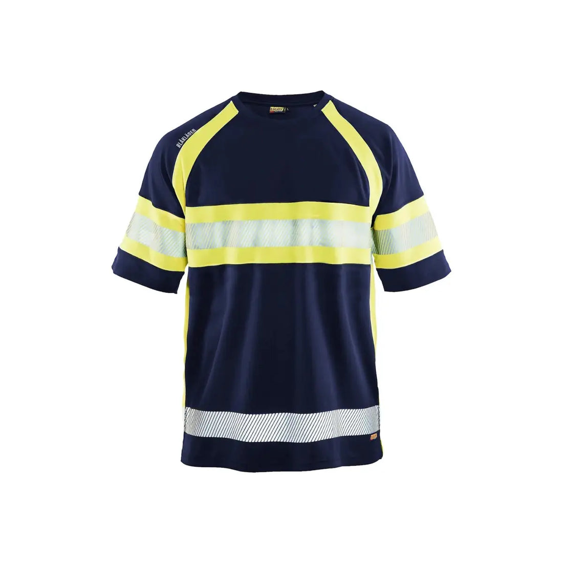Blåkläder Highvis t-paita UV-suoja 33371051 - Mariininsininen/Huomiokeltainen / XL - Blåkläder työvaatteet