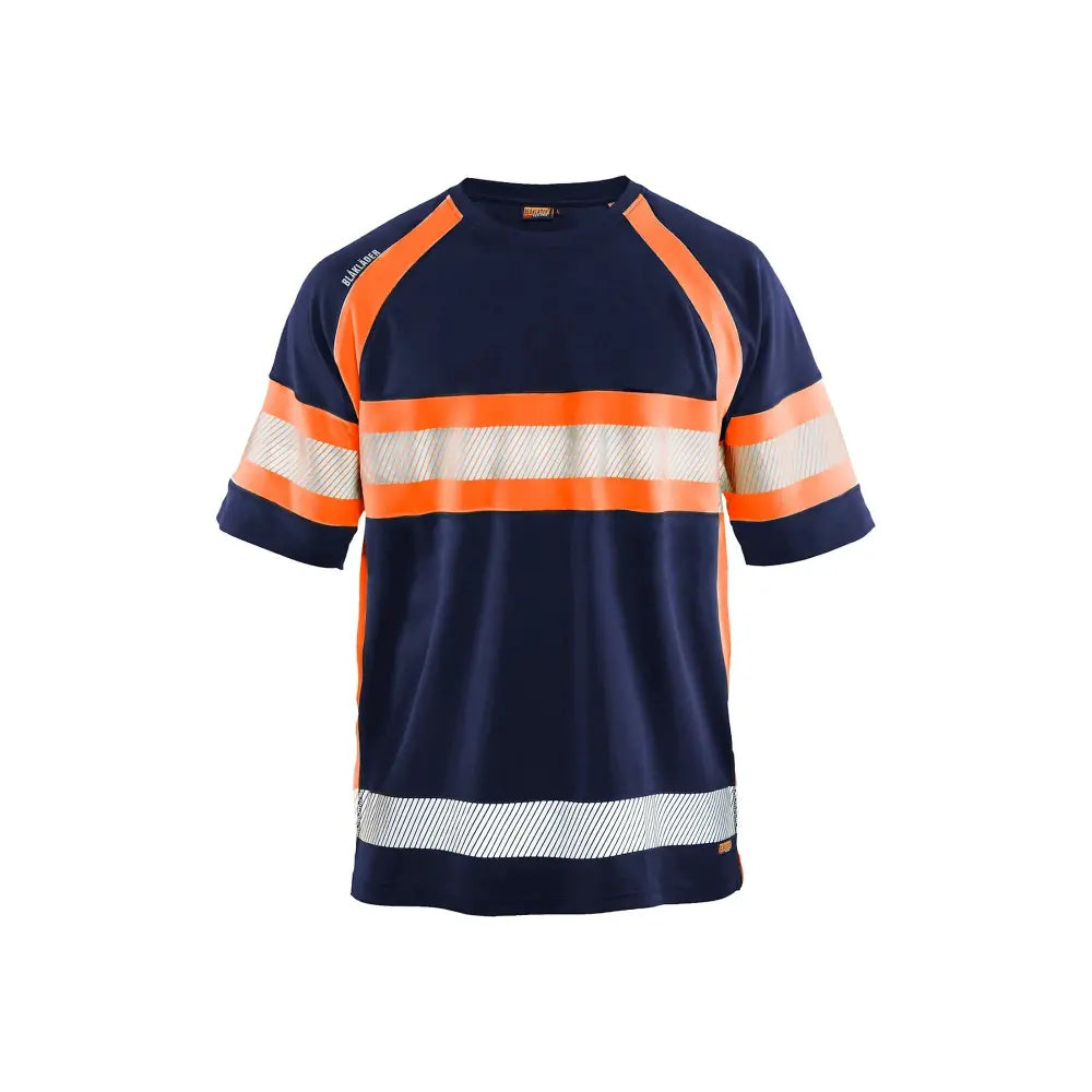 Blåkläder Highvis t-paita UV-suoja 33371051 - Mariininsininen/Huomio-oranssi / 4XL - Blåkläder työvaatteet
