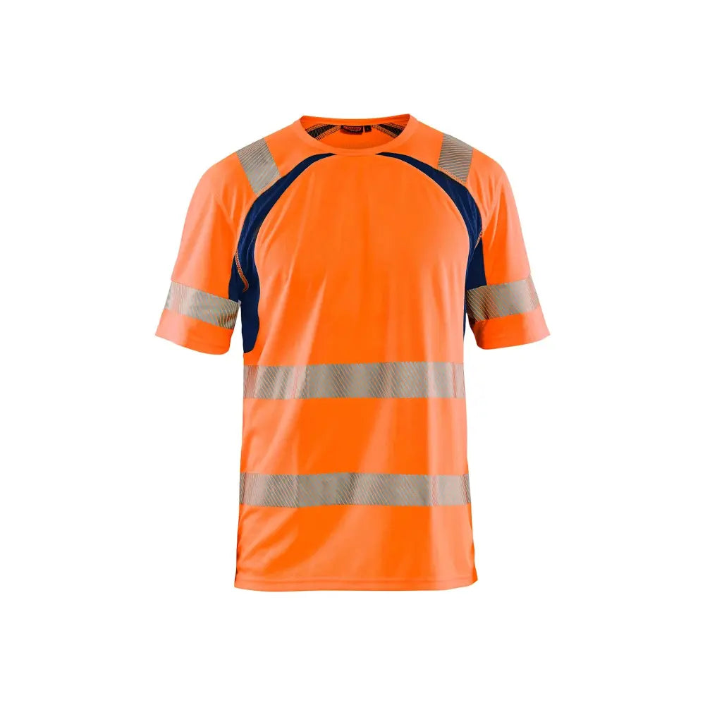 Blåkläder Highvis t-paita UV-suoja 33971013 - Huomio-oranssi/Mariininsininen / L - Blåkläder työvaatteet