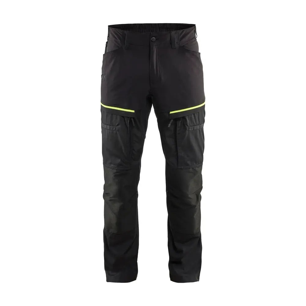 Blåkläder Housut stretch 14561845 - Musta/Huomiokeltainen / C52 - Työvaatteet