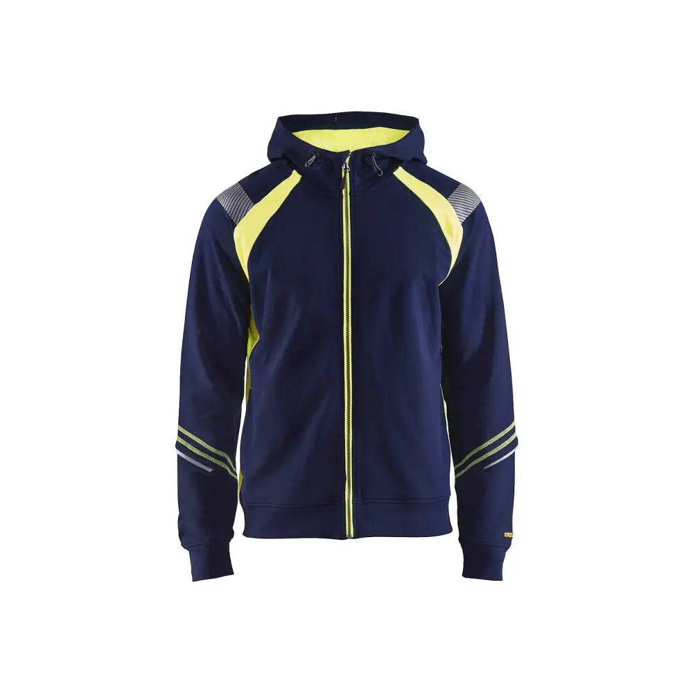 Blåkläder Huppari vetoketjulla 34331158 - Mariininsininen/Huomiokeltainen / 4XL - Blåkläder työvaatteet