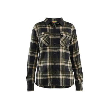 Blåkläder Naisten flanellipaita 32181168 - Metsänvihreä/Musta / XS - Blåkläder työvaatteet