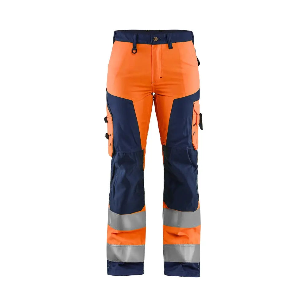Blåkläder Naisten highvis housut 71551811 - Huomio-oranssi/Mariininsininen / C42 - Blåkläder työvaatteet