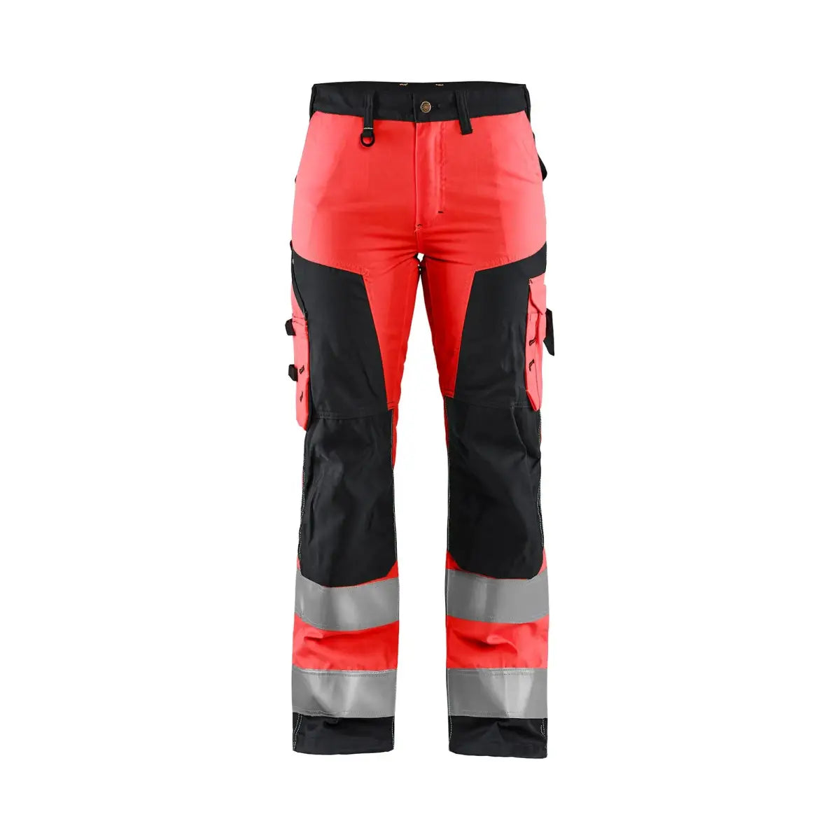 Blåkläder Naisten highvis housut 71551811 - Huomiopunainen/Musta / C44 - Blåkläder työvaatteet