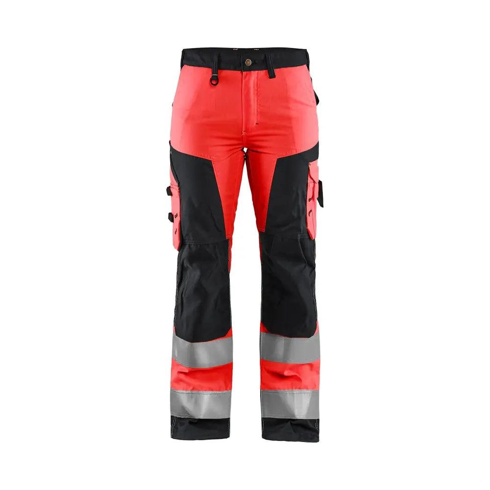 Blåkläder Naisten highvis housut 71551811 - Huomiopunainen/Musta / C44 - Blåkläder työvaatteet