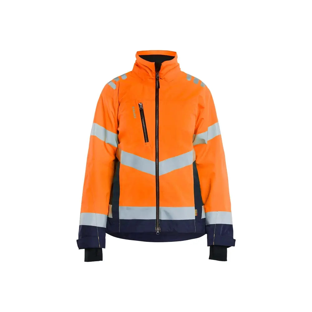 Blåkläder Naisten highvis kuoritakki 47611977 - Huomio-oranssi/Mariininsininen / XS - Blåkläder työvaatteet
