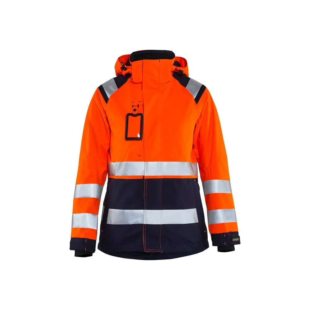 Blåkläder Naisten highvis kuoritakki 49041987 - Huomio-oranssi/Mariininsininen / L - Blåkläder työvaatteet
