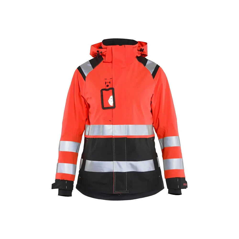 Blåkläder Naisten highvis kuoritakki 49041987 - Huomiopunainen/Musta / S - Blåkläder työvaatteet