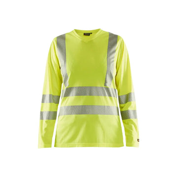 Blåkläder Naisten highvis pitkähihainen t-paita UV-suoja 34851013 - Huomiokeltainen / XXXL - Blåkläder työvaatteet