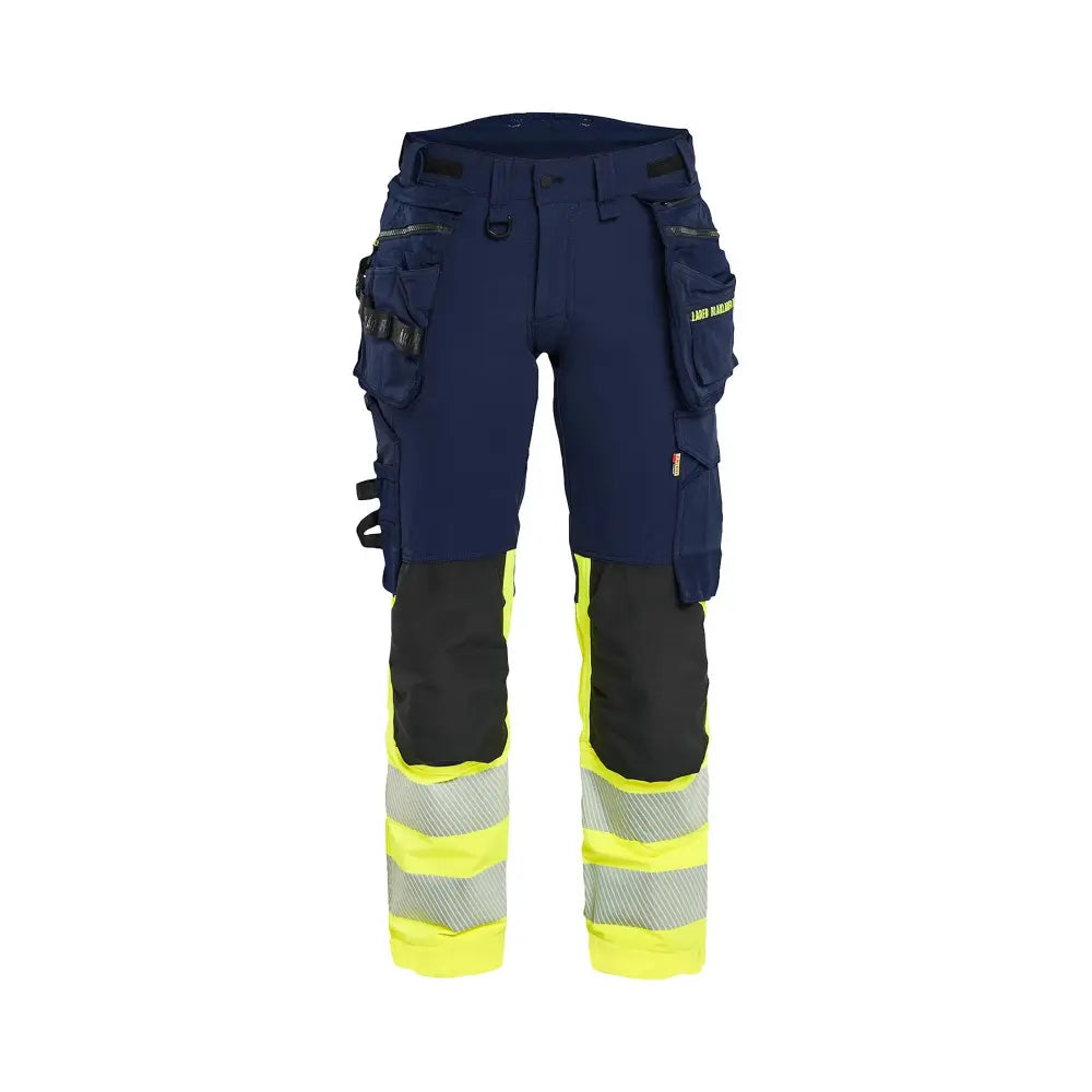 Blåkläder Naisten Highvis riipputaskuhousut 4-way stretch 70251648 - Mariininsininen/Huomiokeltainen / C48 - Blåkläder