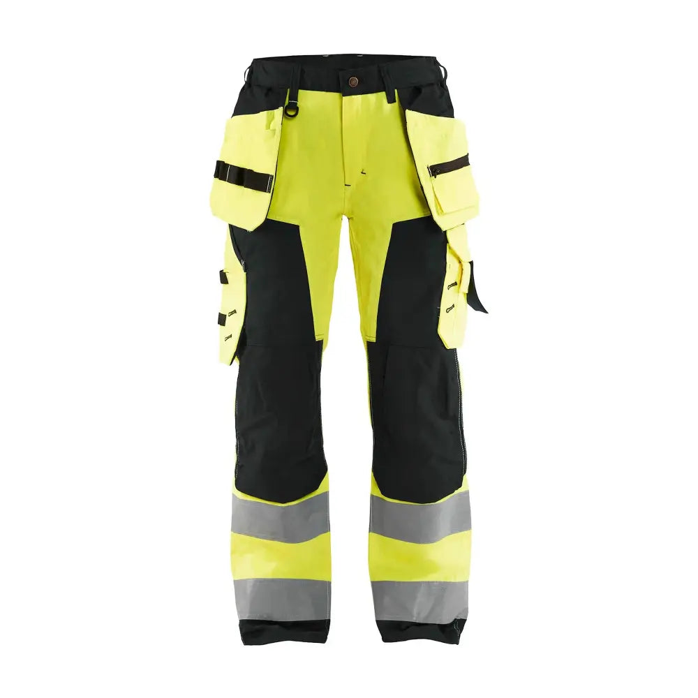 Blåkläder Naisten highvis riipputaskuhousut 71561811 - Huomiokeltainen/Musta / C38 - Blåkläder työvaatteet