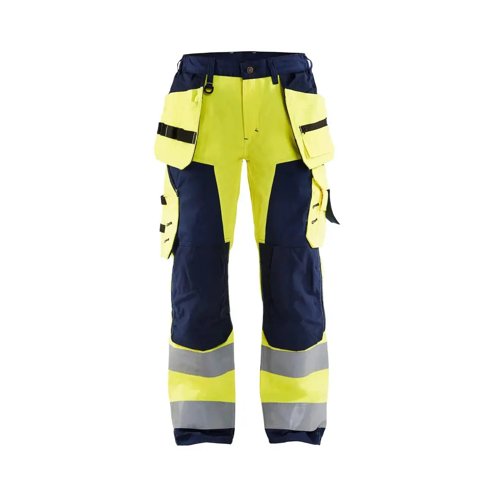Blåkläder Naisten highvis riipputaskuhousut 71561811 - Huomiokeltainen/Mariininsininen / C40 - Blåkläder työvaatteet