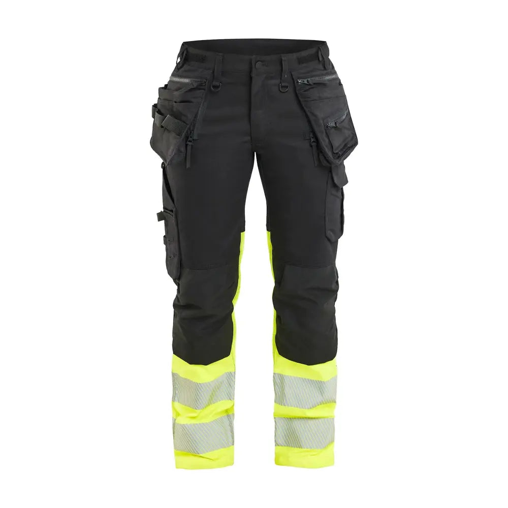 Blåkläder Naisten highvis riipputaskuhousut stretch 70301149 - Musta/Huomiokeltainen / D25 - Blåkläder työvaatteet