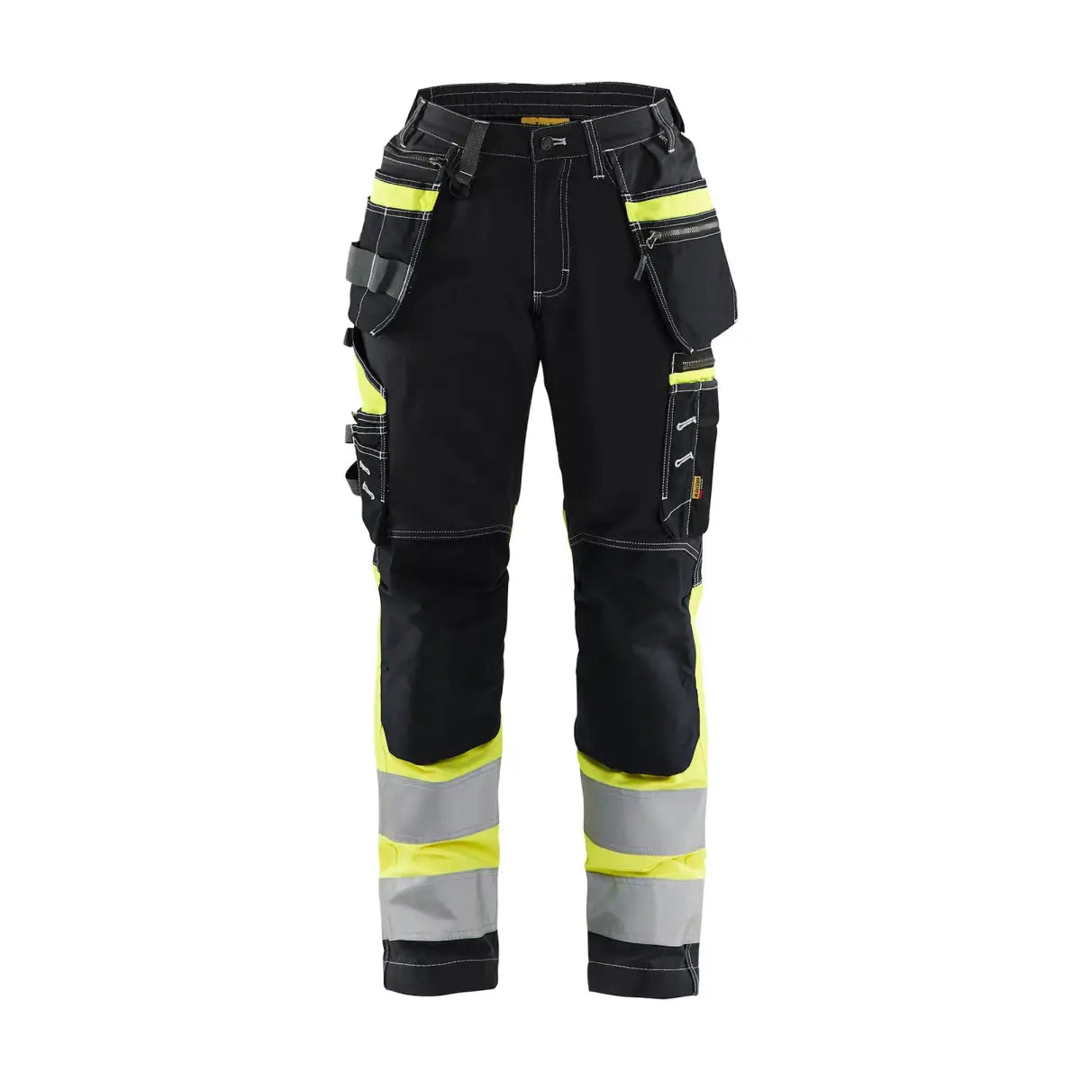 Blåkläder Naisten highvis riipputaskuhousut stretch 71961370 - Musta/Huomiokeltainen / D25 - Blåkläder työvaatteet