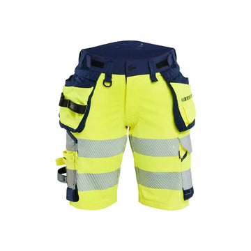 Blåkläder Naisten Highvis shortsit 4-way stretch 70201648 - Huomiokeltainen/Mariininsininen / C34 - Blåkläder