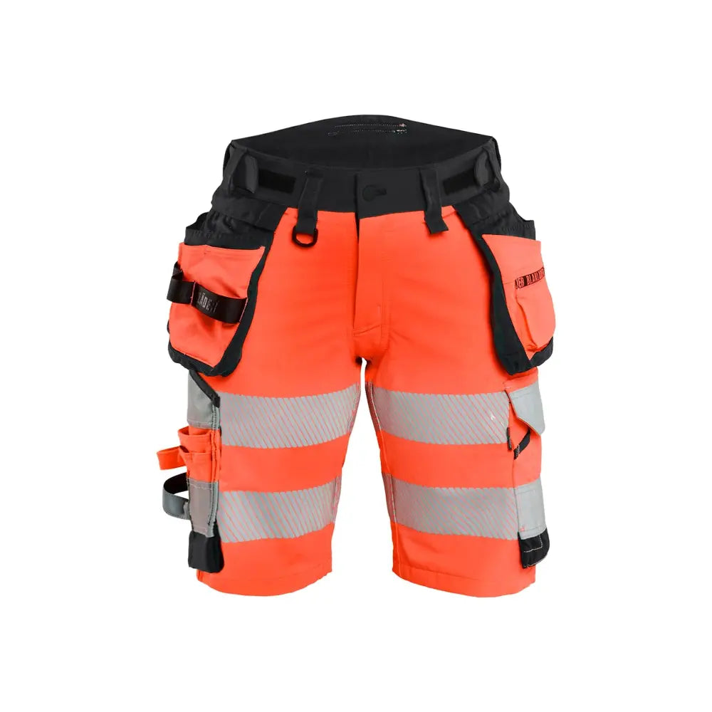 Blåkläder Naisten Highvis shortsit 4-way stretch 70201648 - Huomiopunainen/Musta / C42 - Blåkläder työvaatteet