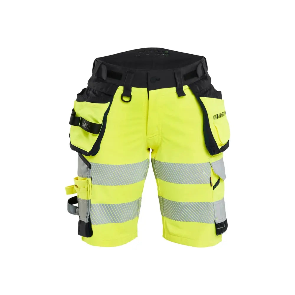 Blåkläder Naisten Highvis shortsit 4-way stretch 70201648 - Huomiokeltainen/Musta / C48 - Blåkläder työvaatteet