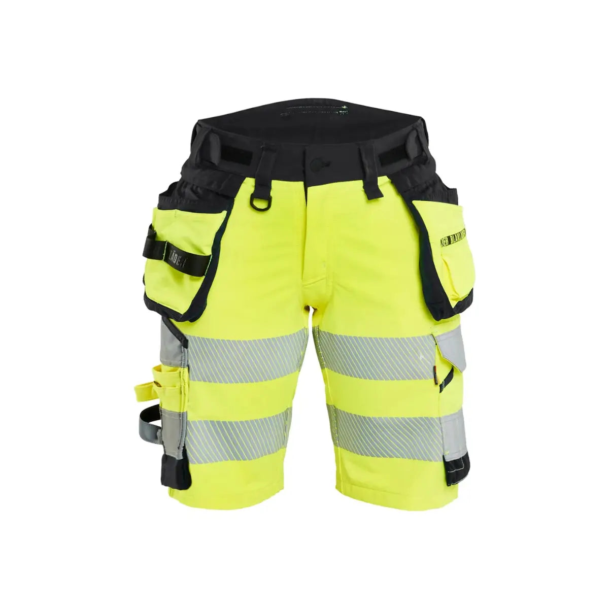 Blåkläder Naisten Highvis shortsit 4-way stretch 70201648 - Huomiokeltainen/Musta / C48 - Blåkläder työvaatteet