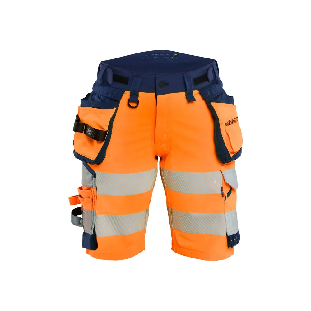 Blåkläder Naisten Highvis shortsit 4-way stretch 70201648 - Huomio-oranssi/Mariininsininen / C38 - Blåkläder työvaatteet