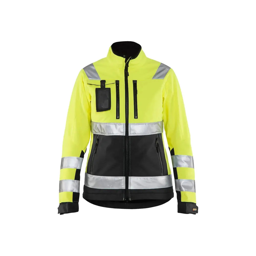 Blåkläder Naisten highvis softshell-takki 49022517 - Huomiokeltainen/Musta / XS - Blåkläder työvaatteet