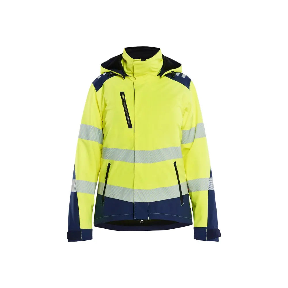 Blåkläder Naisten Highvis Softshell-takki kevyesti topattu 44012513 - Huomiokeltainen/Mariininsininen / XS - Blåkläder