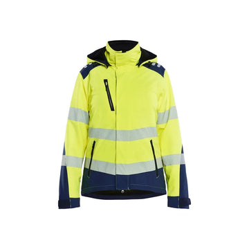 Blåkläder Naisten Highvis Softshell-takki kevyesti topattu 44012513 - Huomiokeltainen/Mariininsininen / XS - Blåkläder