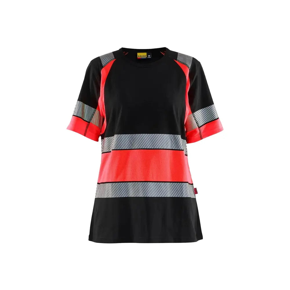 Blåkläder Naisten Highvis t-paita 34101030 - Musta/Huomiopunainen / XXXL - Blåkläder työvaatteet