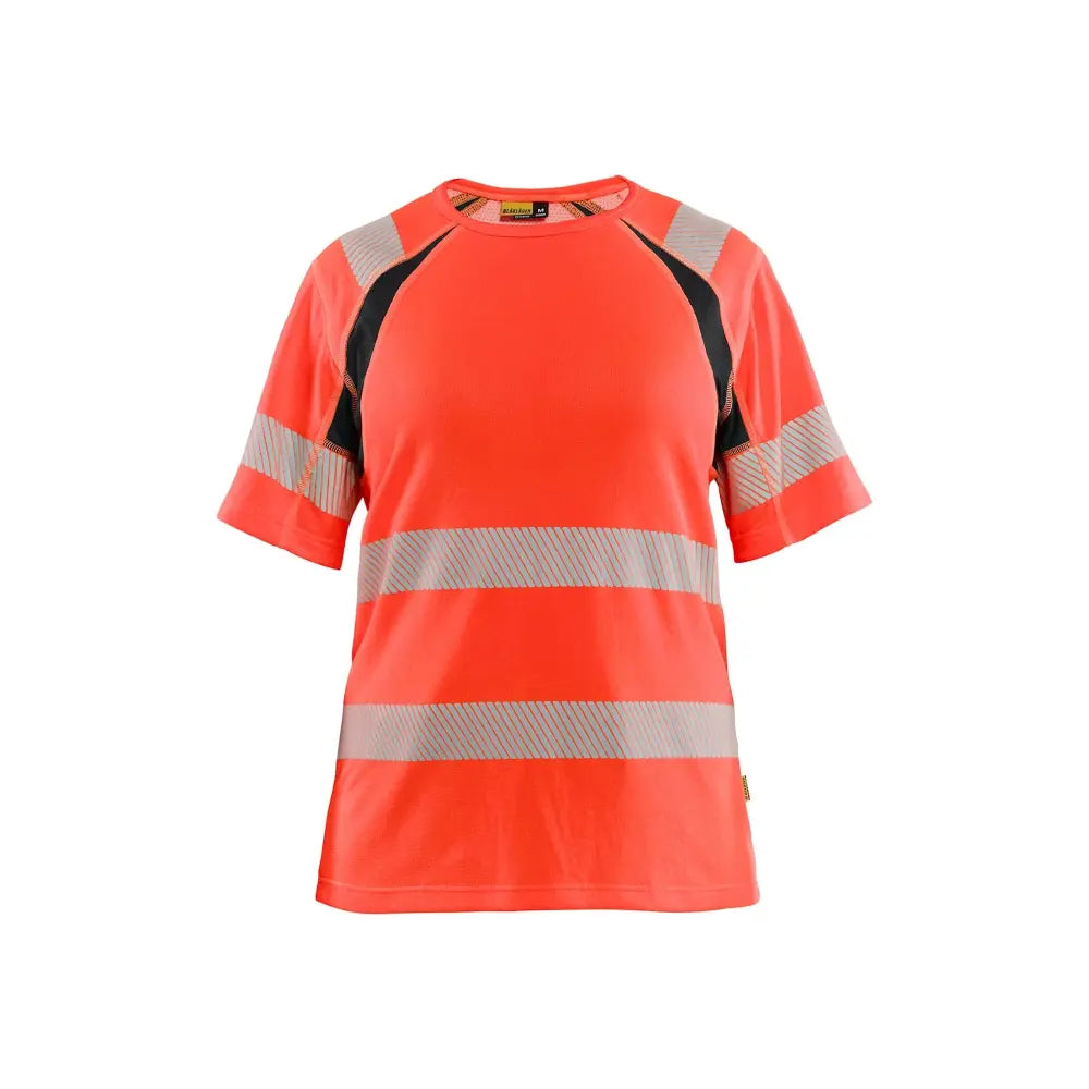 Blåkläder Naisten highvis t-paita 35032537 - Huomiopunainen/Musta / S - Blåkläder työvaatteet