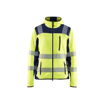 Blåkläder Naisten highvis takki neulottu 49672120 - Huomiokeltainen/Mariininsininen / XXXL - Blåkläder työvaatteet