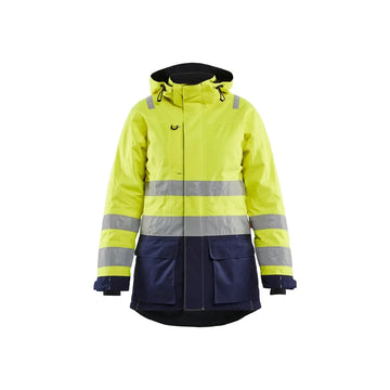 Blåkläder Naisten highvis talviparka 44721987 - Huomiokeltainen/Mariininsininen / XXL - Blåkläder työvaatteet