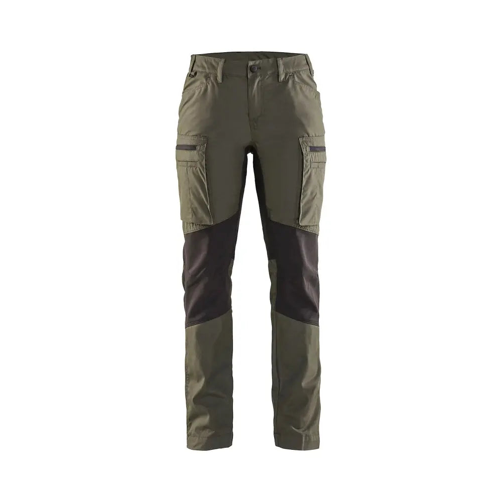 Blåkläder Naisten housut Stretch 71591845 - Army green/Musta / C36 - Blåkläder työvaatteet