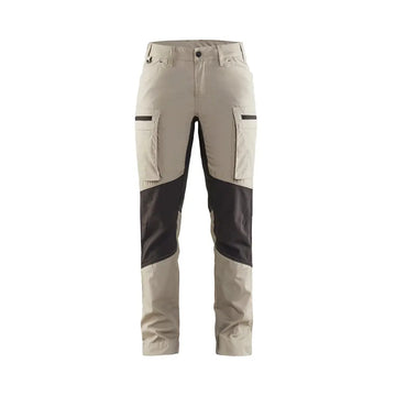Blåkläder Naisten housut Stretch 71591845 - Hiekka/Musta / C34 - Blåkläder työvaatteet
