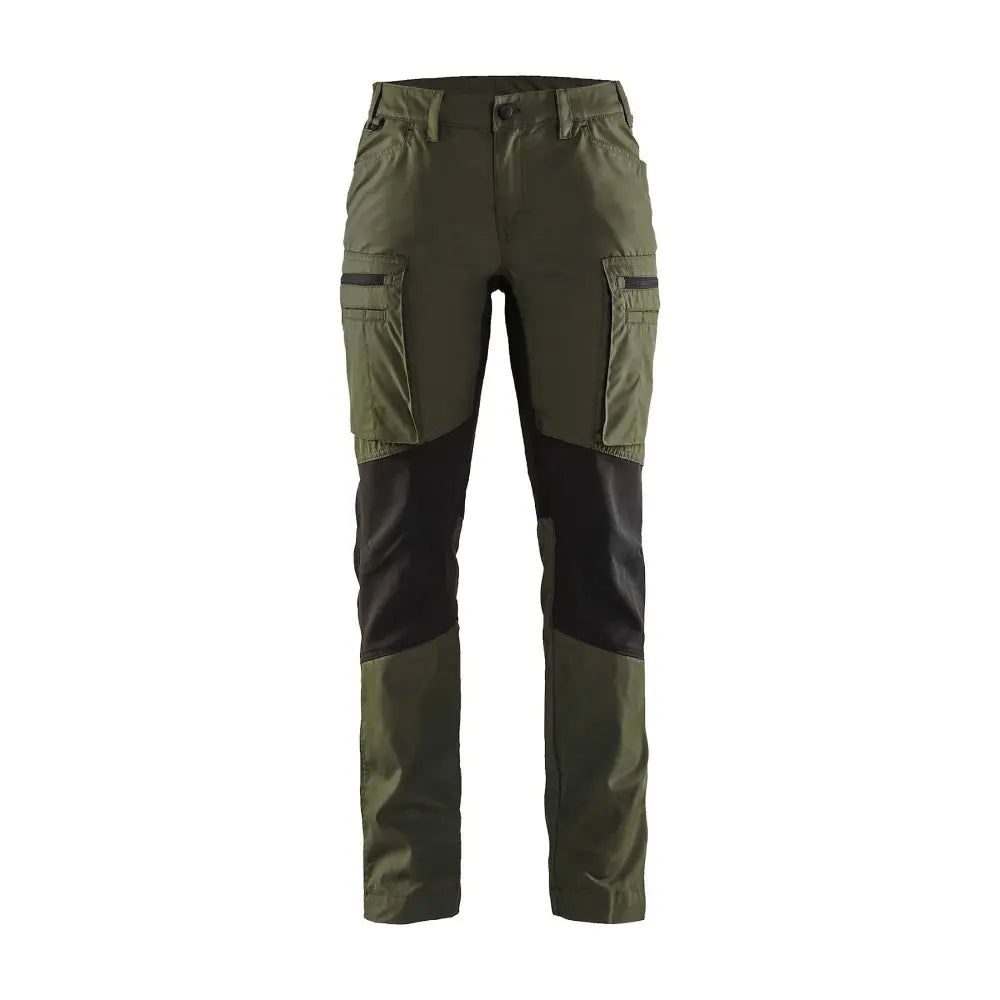Blåkläder Naisten housut Stretch 71591845 - Metsänvihreä/Musta / C40 - Blåkläder työvaatteet