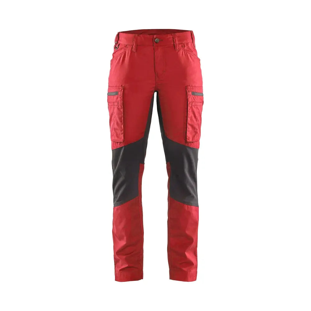 Blåkläder Naisten housut Stretch 71591845 - Punainen/Musta / C44 - Blåkläder työvaatteet