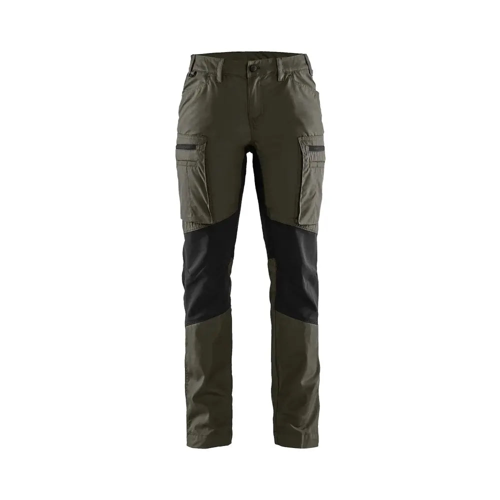 Blåkläder Naisten housut Stretch 71591845 - Tumma oliivinvihreä/Musta / C32 - Blåkläder työvaatteet