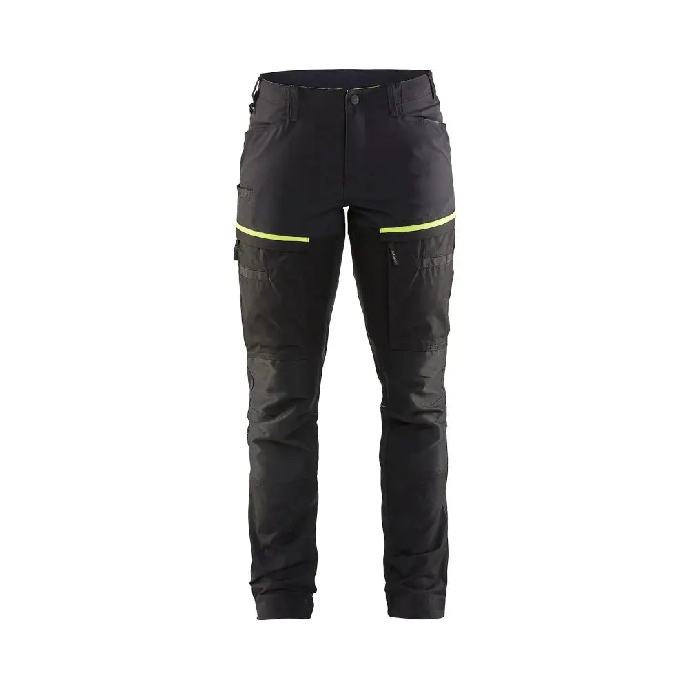 Blåkläder Naisten housut stretch 71661845 - Musta/Huomiokeltainen / C34 - Blåkläder työvaatteet