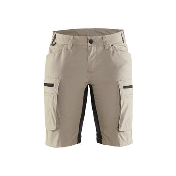 Blåkläder Naisten shortsit stretch 71491845 - Hiekka/Musta / C32 - Blåkläder työvaatteet