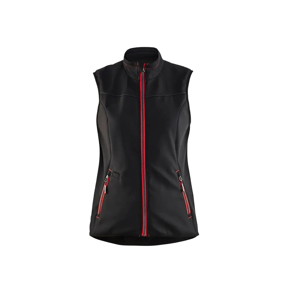 Blåkläder Naisten softshell-liivi 38512516 - musta/punainen / XXL - Blåkläder työvaatteet