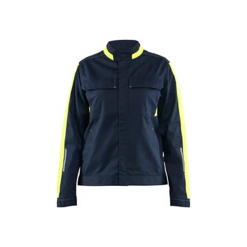 Blåkläder Naisten takki Stretch 44431832 - Tumma mariininsininen/Huomiokeltainen / XL - Blåkläder työvaatteet
