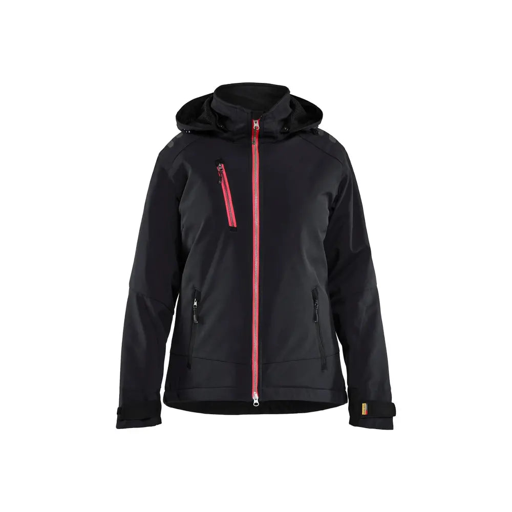 Blåkläder Naisten Talvitakki Softshell Kevyellä vuorella 47512513 - musta/punainen / XXXL - Blåkläder työvaatteet
