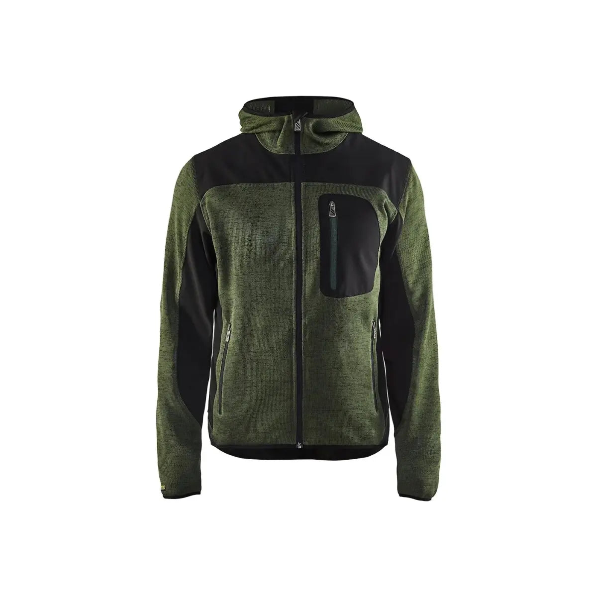Blåkläder Neulottu softshell-takki 49302117 - Army green/Musta / M - Blåkläder työvaatteet
