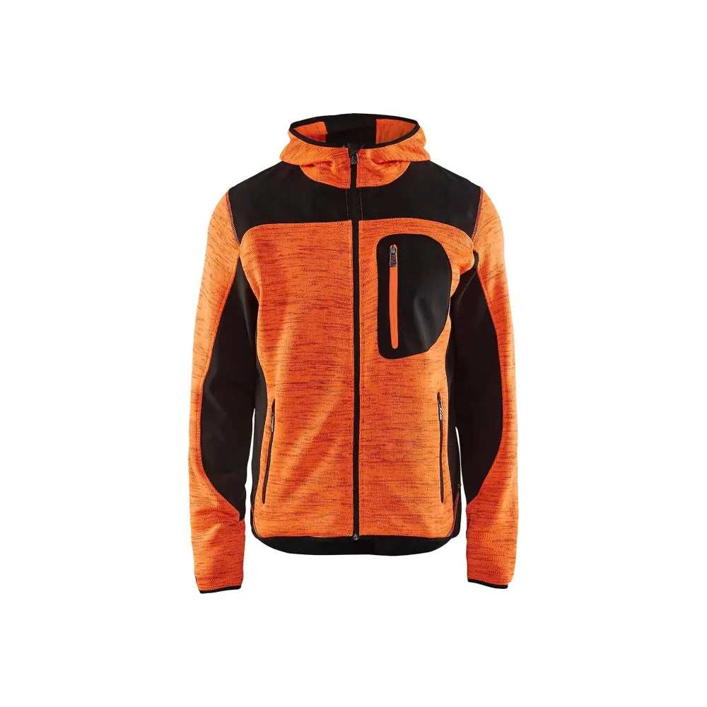 Blåkläder Neulottu softshell-takki 49302117 - Huomio-oranssi/Musta / XL - Blåkläder työvaatteet