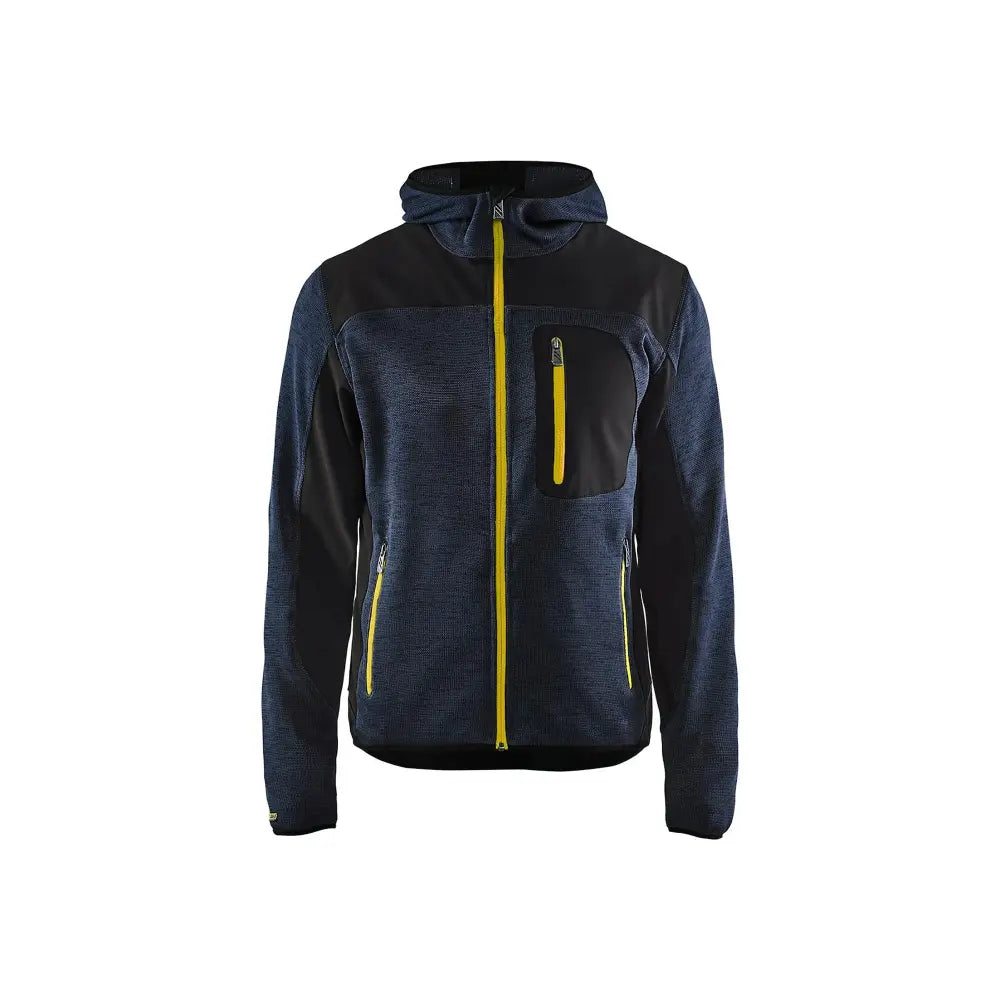Blåkläder Neulottu softshell-takki 49302117 - Tumma mariininsininen/Keltainen / XS - Blåkläder työvaatteet