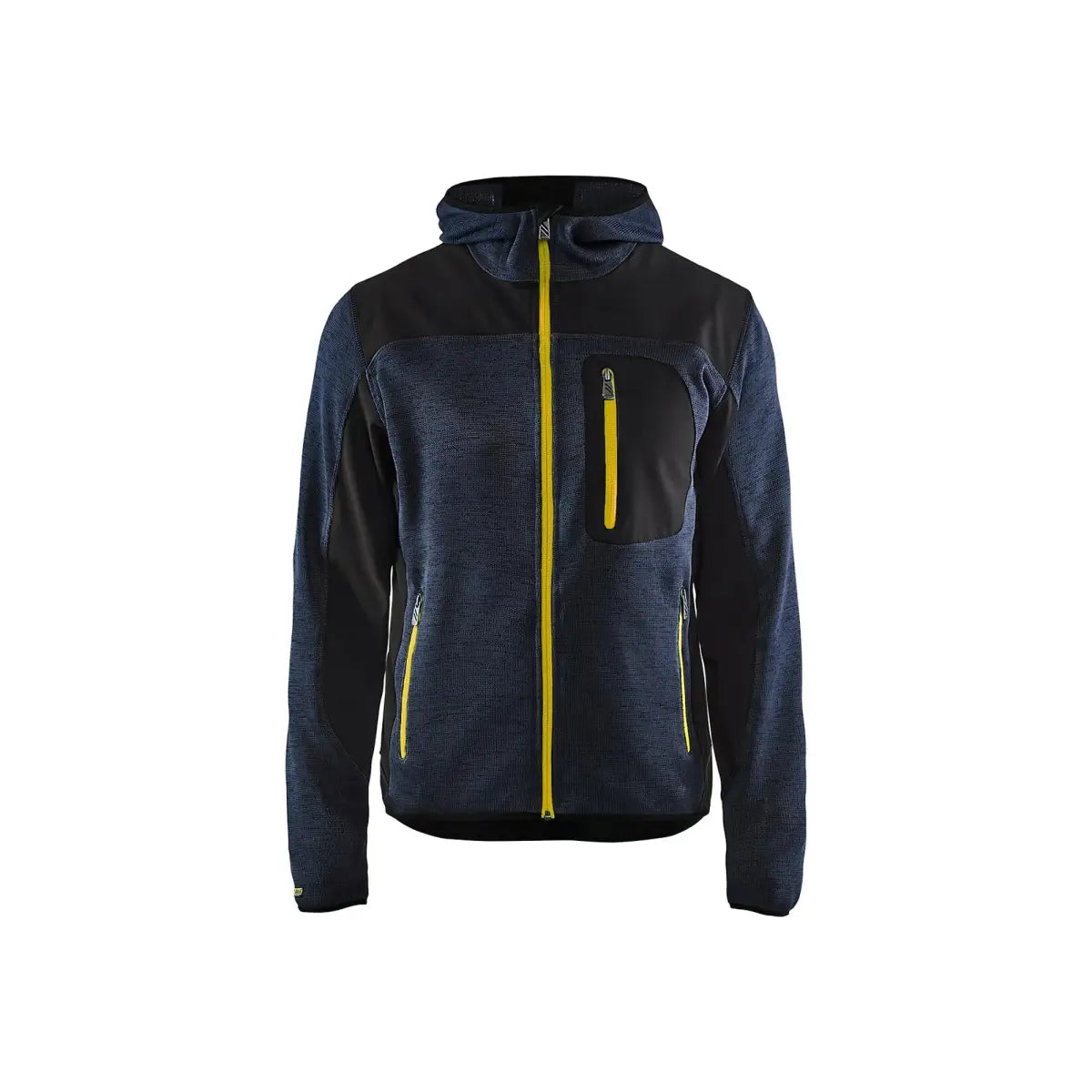 Blåkläder Neulottu softshell-takki 49302117 - Tumma mariininsininen/Keltainen / XS - Blåkläder työvaatteet