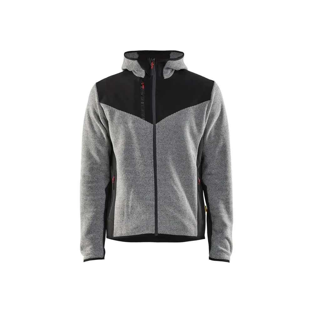 Blåkläder Neulottu Softshell-takki 59402536 - Meleerattu harmaa/Musta / 4XL - Blåkläder työvaatteet