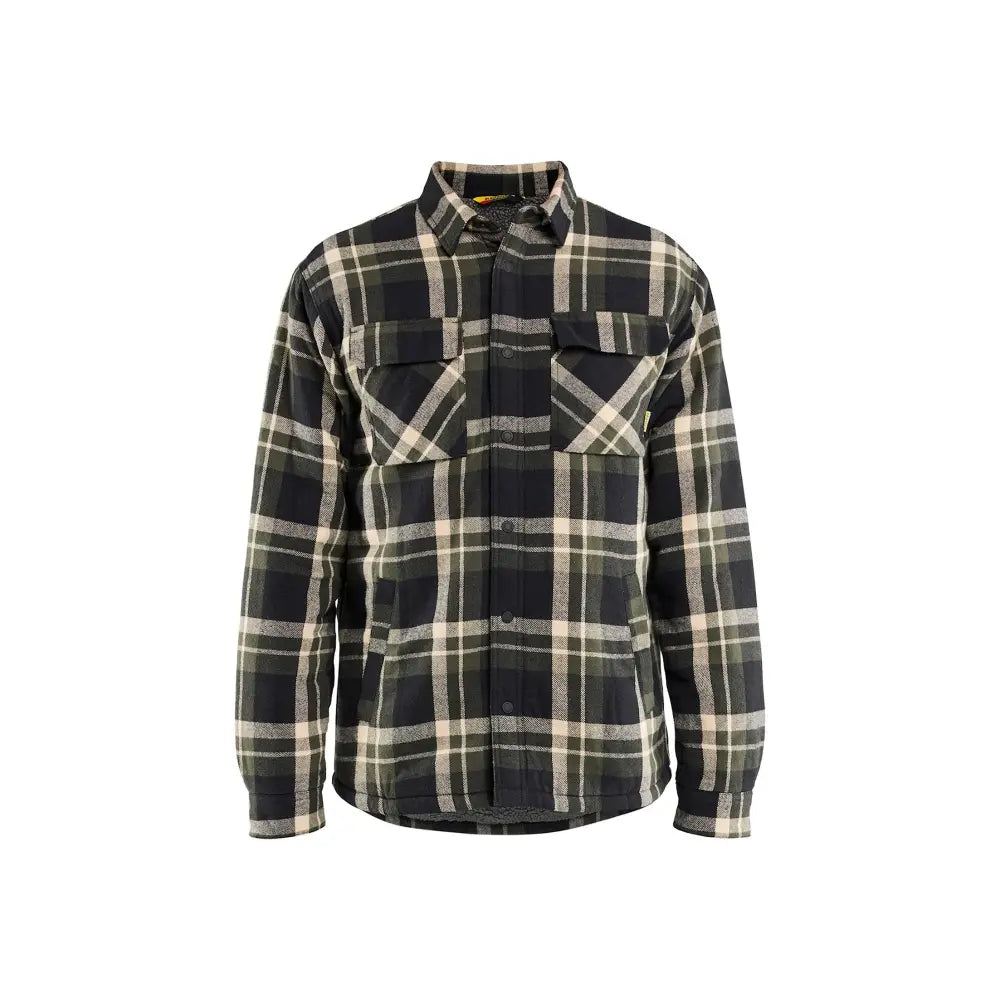 Blåkläder Pilé-vuorattu flanellipaita 47041168 - Metsänvihreä/Musta / M - Blåkläder työvaatteet
