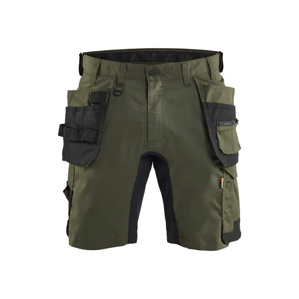 Blåkläder Riipputaskushortsit stretch 17521832 - Metsänvihreä/Musta / C46 - Blåkläder työvaatteet