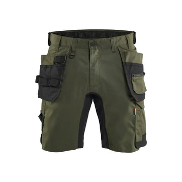 Blåkläder Riipputaskushortsit stretch 17521832 - Metsänvihreä/Musta / C46 - Blåkläder työvaatteet