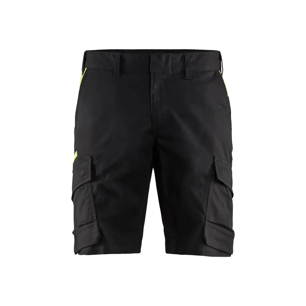 Blåkläder Shortsit stretch 14461832 - Musta/Huomiokeltainen / C52 - Työvaatteet